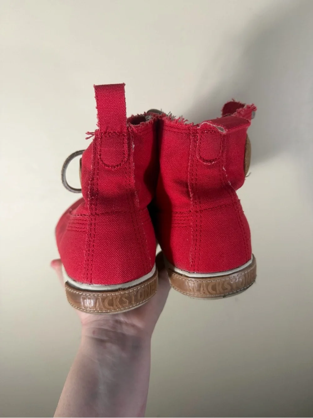 Men’s Blackstone Red High Top Cherry Red Canvas Sneakers Size 41 US 8/8.5